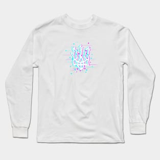 Tryzub Glitch Long Sleeve T-Shirt